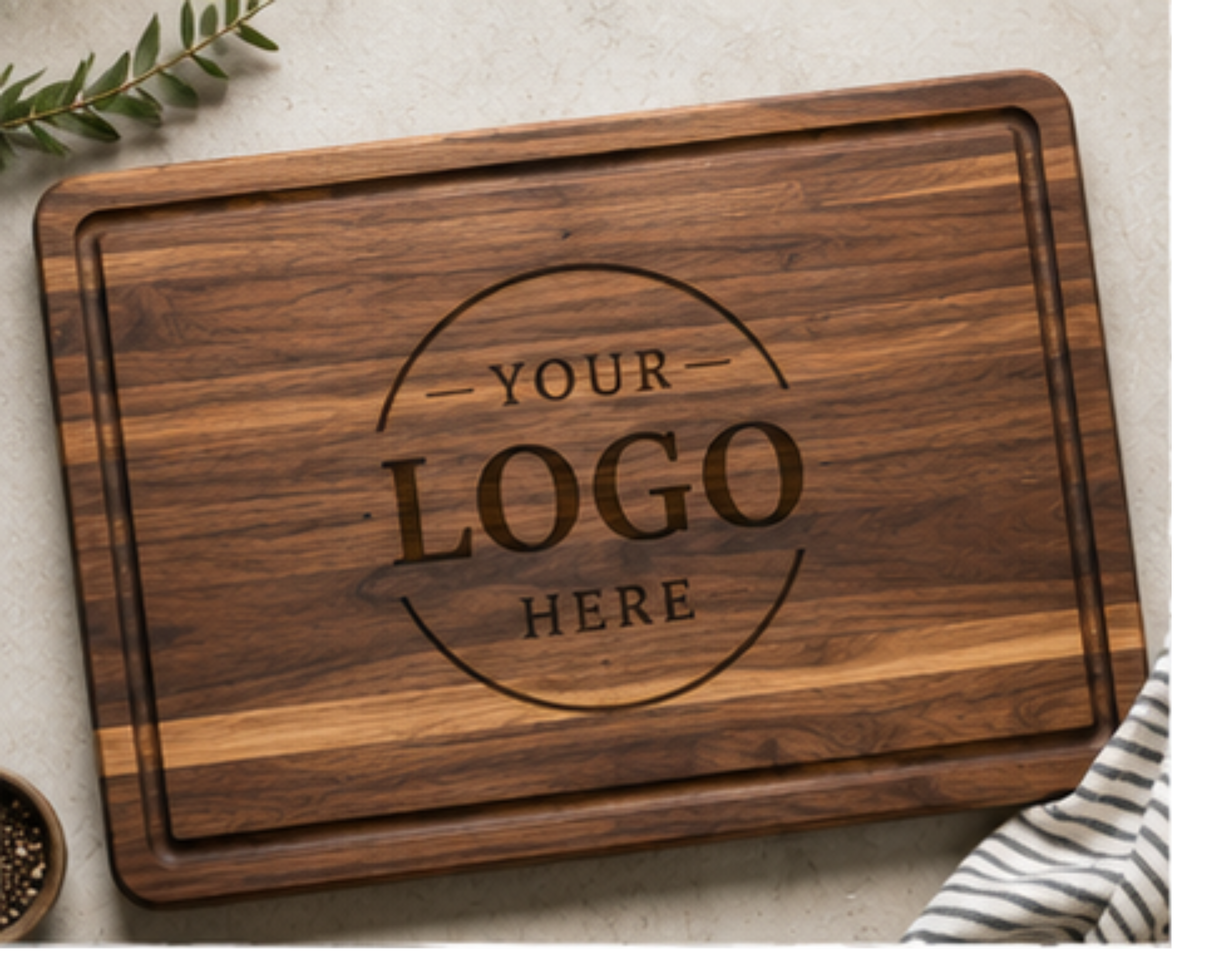 Custom Logo Engraved Cutting Board | Corporate Gift | Realtor Closing Gift |  Personalized Wedding Gift