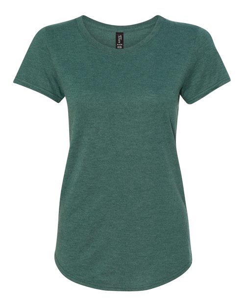 Gildan 6750L — Women's Softstyle® Triblend T-Shirt — Heather Dark Green