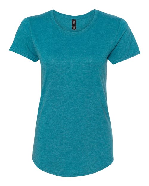 Gildan 6750L — Women's Softstyle® Triblend T-Shirt — Heather Galapagos Blue