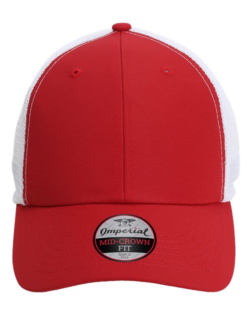 Imperial X210SM — The Original Sport Mesh Cap — Cardinal/ White