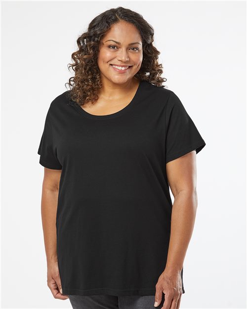 LAT 3816 — Women's Curvy Collection Fine Jersey Tee — main view