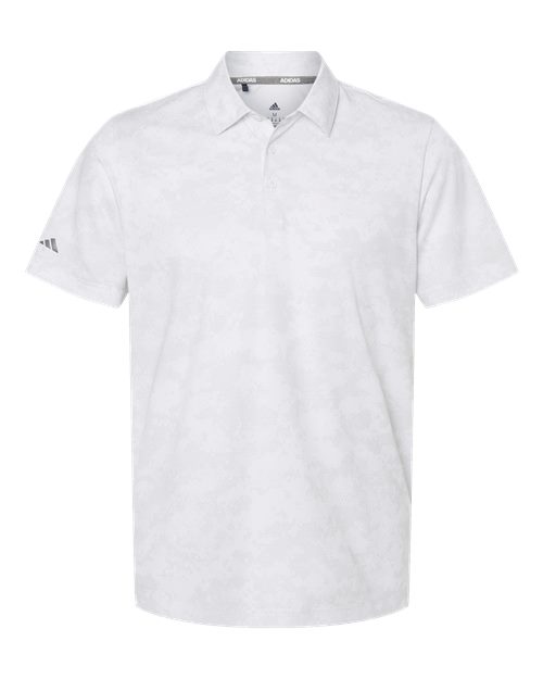 Adidas A550 — Men's All Over Camo Print Polo — White