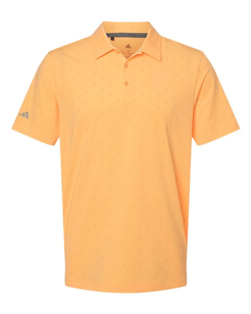 Adidas A574 — Men's Ultimate365 Pine Tree Polo — Acid Orange/ Grey Two