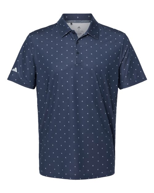 Adidas A574 — Men's Ultimate365 Pine Tree Polo — Collegiate Navy/ White
