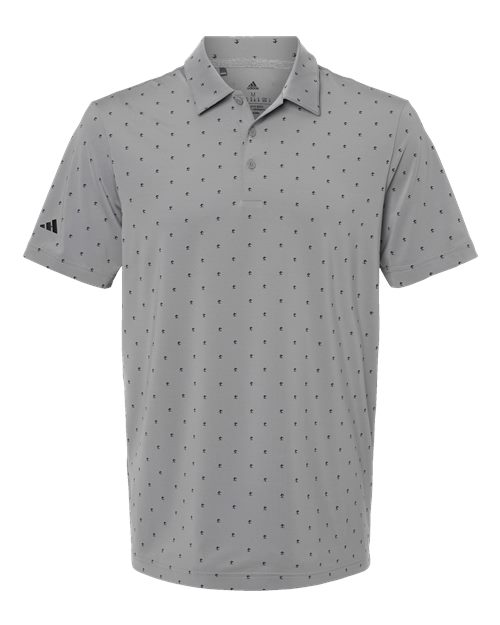 Adidas A574 — Men's Ultimate365 Pine Tree Polo — Grey Three/ Black