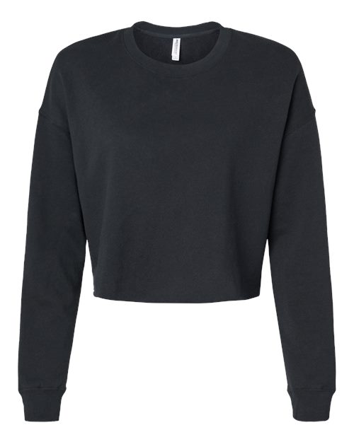 Independent Trading Co. AFX24CRP — Women's Lightweight Crop Crewneck Sweatshirt — Black