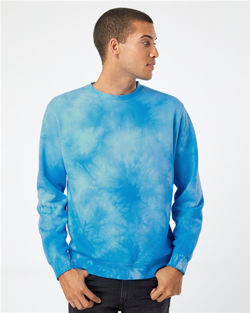 Independent Trading Co. PRM3500TD — Unisex Midweight Tie-Dyed Crewneck Sweatshirt — main view