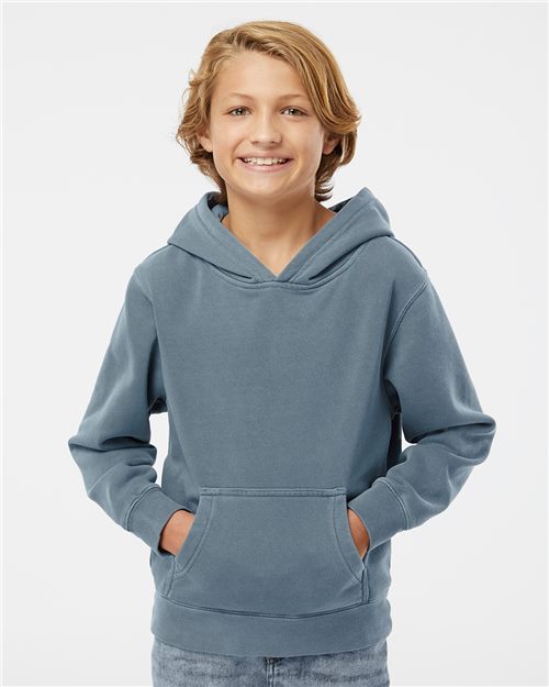 Independent Trading Co. PRM1500Y — Youth Midweight Pigment-Dyed Hooded Sweatshirt — main view