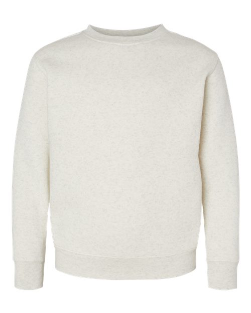 LAT 2225 — Youth Elevated Fleece Crewneck Sweatshirt — Natural Heather