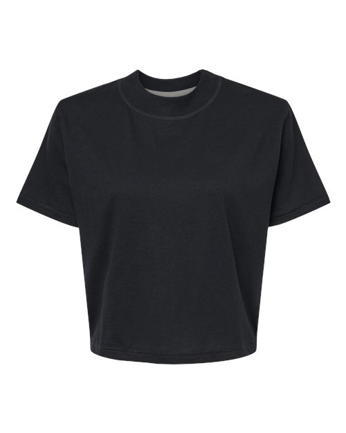 LAT 3518 — Women's Boxy Tee — Blended Black