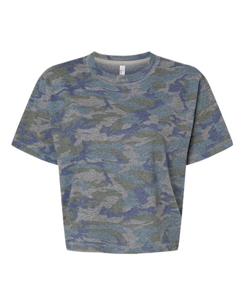 LAT 3518 — Women's Boxy Tee — Vintage Camo