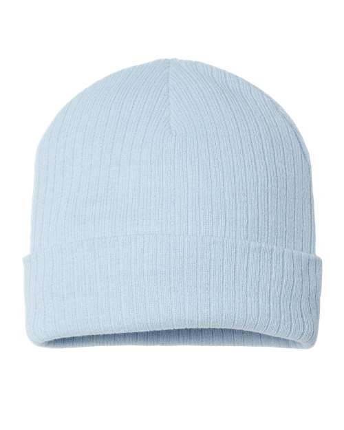 Atlantis Headwear RIO — Sustainable Rib Cuffed Beanie — Light Blue