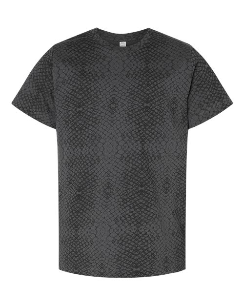 LAT 6101 — Youth Fine Jersey Tee — Black Reptile