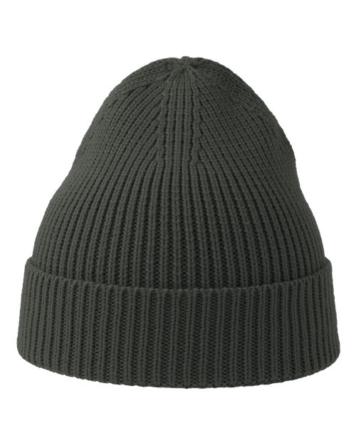 Atlantis Headwear ANDY — Sustainable Fine Rib Cuffed Beanie — Dark Grey