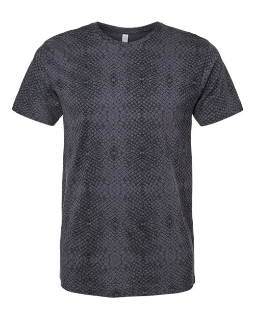 LAT 6901 — Unisex Fine Jersey Tee — Black Reptile
