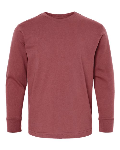 LAT 6201 — Youth Fine Jersey Long Sleeve Tee — Rouge