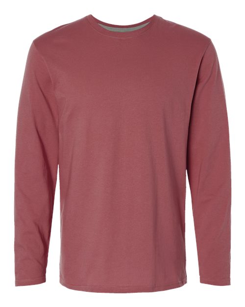 LAT 6918 — Men's Fine Jersey Long Sleeve Tee — Rouge