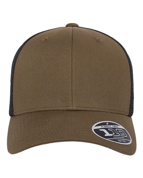 Flexfit 110M — 110® Mesh-Back Cap — Coyote Brown/ Black