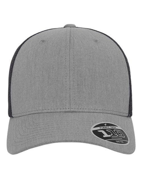 Flexfit 110M — 110® Mesh-Back Cap — Heather Grey/ Black