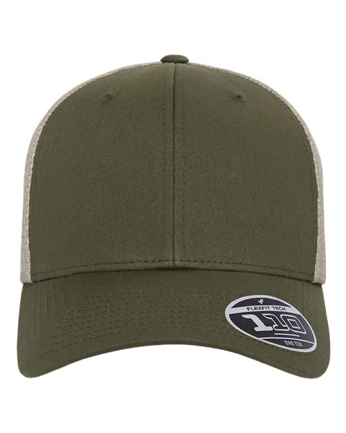 Flexfit 110M — 110® Mesh-Back Cap — Olive/ Khaki