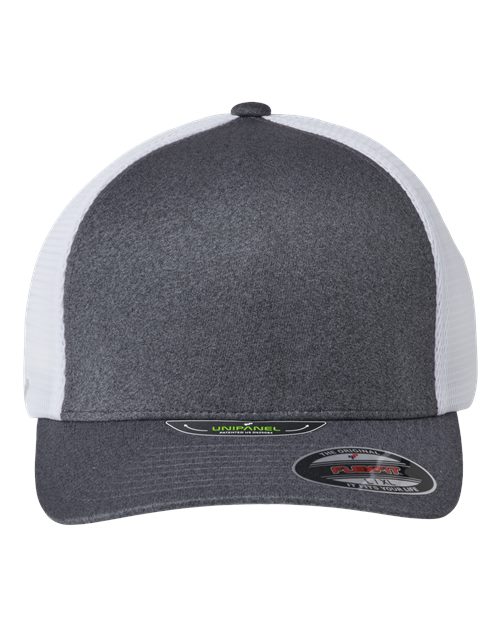 Flexfit 5511UP — Unipanel™ Trucker Cap — Melange Dark Grey/ White