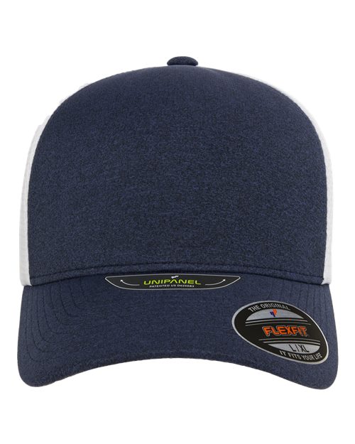 Flexfit 5511UP — Unipanel™ Trucker Cap — Melange Navy/ White