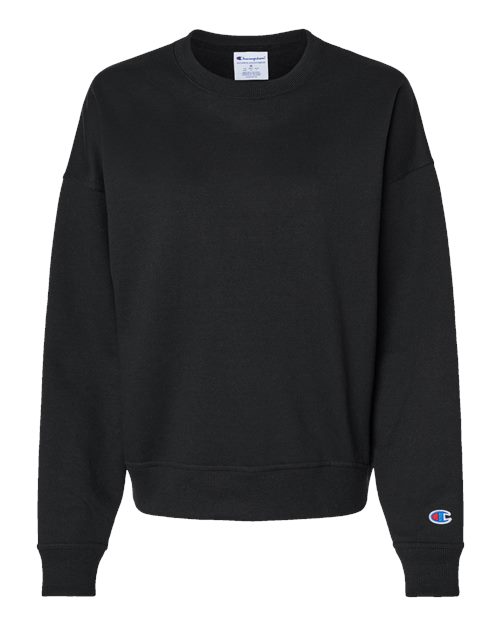 Champion SL650 — Women's Powerblend® Crewneck Sweatshirt — Black
