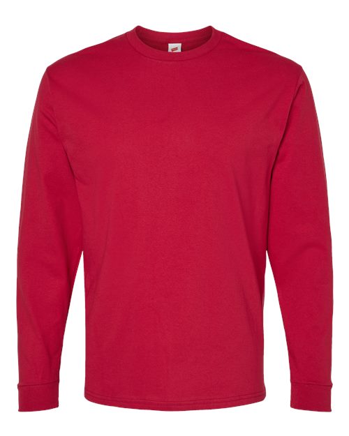 Hanes 5286 — Essential-T Long Sleeve T-Shirt — Athletic Crimson