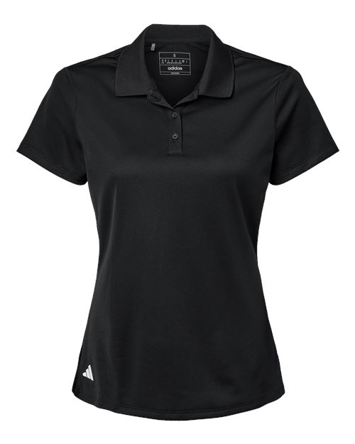 Adidas A431 — Women's Performance Piqué Polo — Black