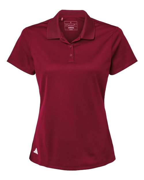 Adidas A431 — Women's Performance Piqué Polo — Collegiate Burgundy