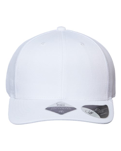 Atlantis Headwear BRYCE — Sustainable Trucker Cap — White/ White