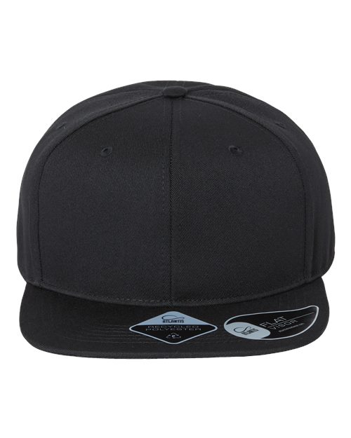 Atlantis Headwear JAMES — Sustainable Flat Bill Cap — Black