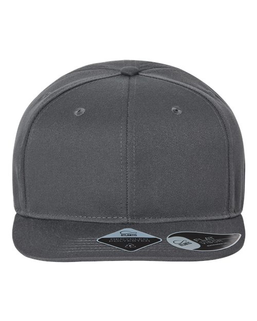Atlantis Headwear JAMES — Sustainable Flat Bill Cap — Dark Grey