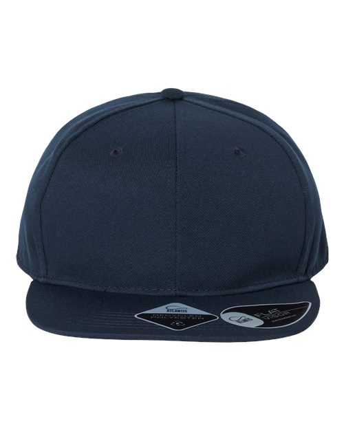 Atlantis Headwear JAMES — Sustainable Flat Bill Cap — Navy
