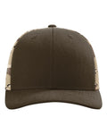 Richardson 112PM — Printed Mesh Trucker Cap — Brown/ Desert Camo