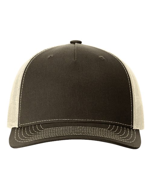 Richardson 112FP — Five-Panel Trucker Cap — Chocolate Chip/ Birch