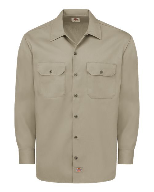 Dickies 5574T — Men's Tall Long Sleeve Work Shirt — Desert Sand