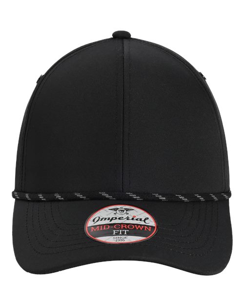 Imperial 6054 — The Habanero Performance Rope Cap — Black