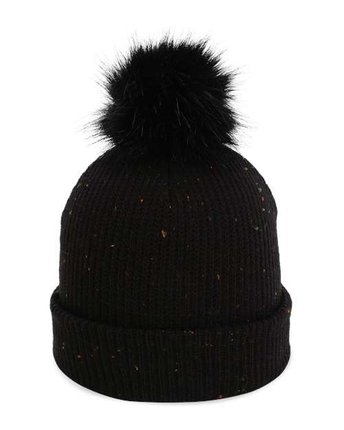 Imperial 6014 — The Montage Pom Cuffed Beanie — Black