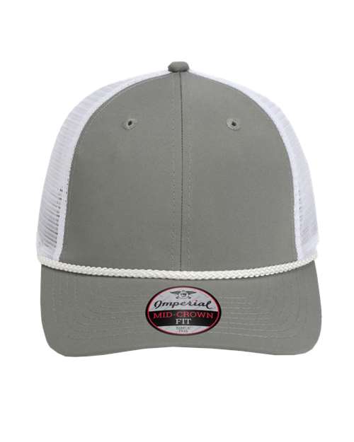 Imperial 7055 — The Night Owl Performance Rope Cap — Grey/ White