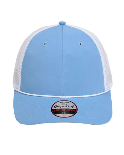 Imperial 7055 — The Night Owl Performance Rope Cap — Powder Blue/ White
