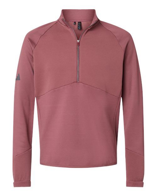 Adidas A587 — Men's Performance Quarter-Zip Pullover — Quiet Crimson