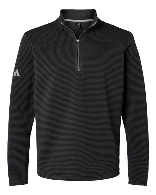 Adidas A588 — Men's Spacer Quarter-Zip Pullover — Black