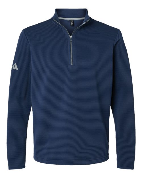 Adidas A588 — Men's Spacer Quarter-Zip Pullover — Collegiate Navy