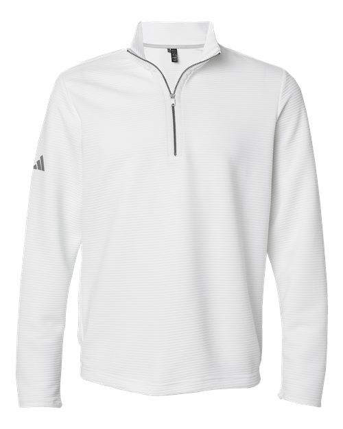 Adidas A588 — Men's Spacer Quarter-Zip Pullover — Core White