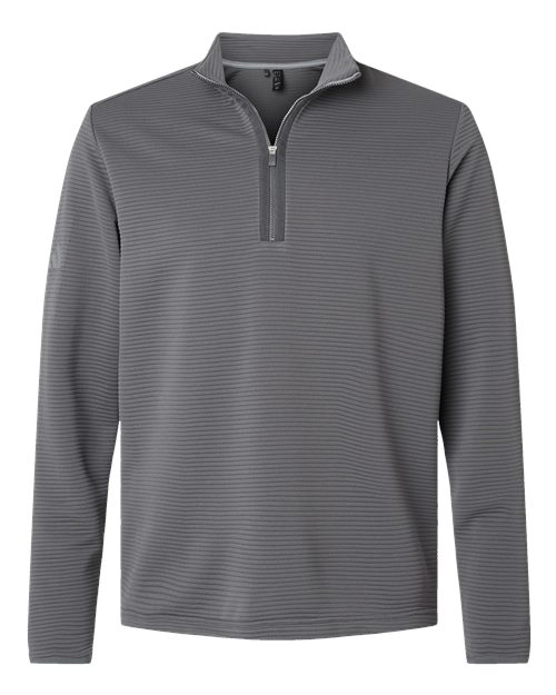 Adidas A588 — Men's Spacer Quarter-Zip Pullover — Grey Five