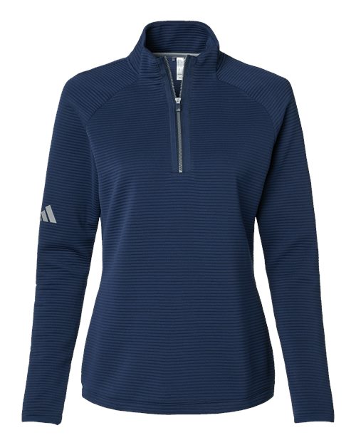 Adidas A589 — Women's Spacer Quarter-Zip Pullover — Collegiate Navy