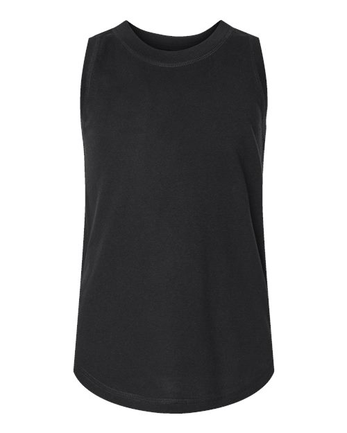 LAT 2692 — Girls' Relaxed Fine Jersey Tank — Black