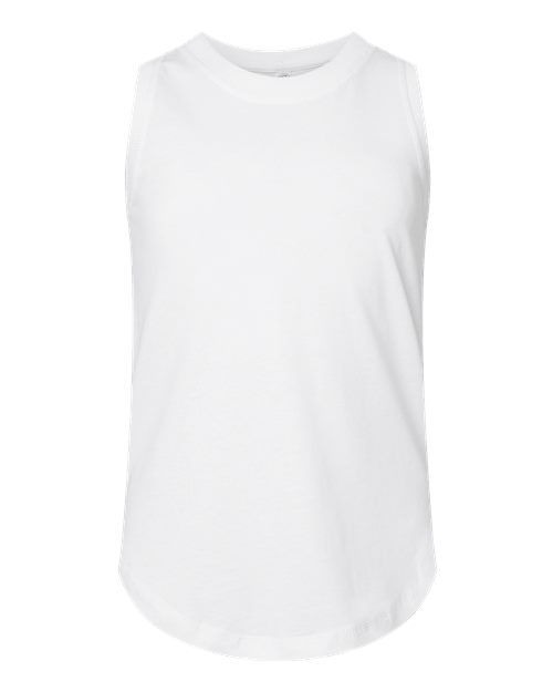 LAT 2692 — Girls' Relaxed Fine Jersey Tank — White
