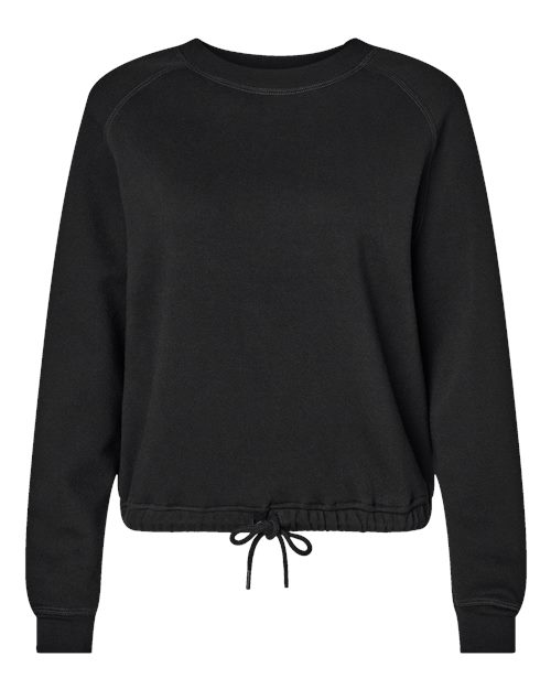 LAT 3528 — Women's Relaxed Boxy Crewneck Sweatshirt — Black